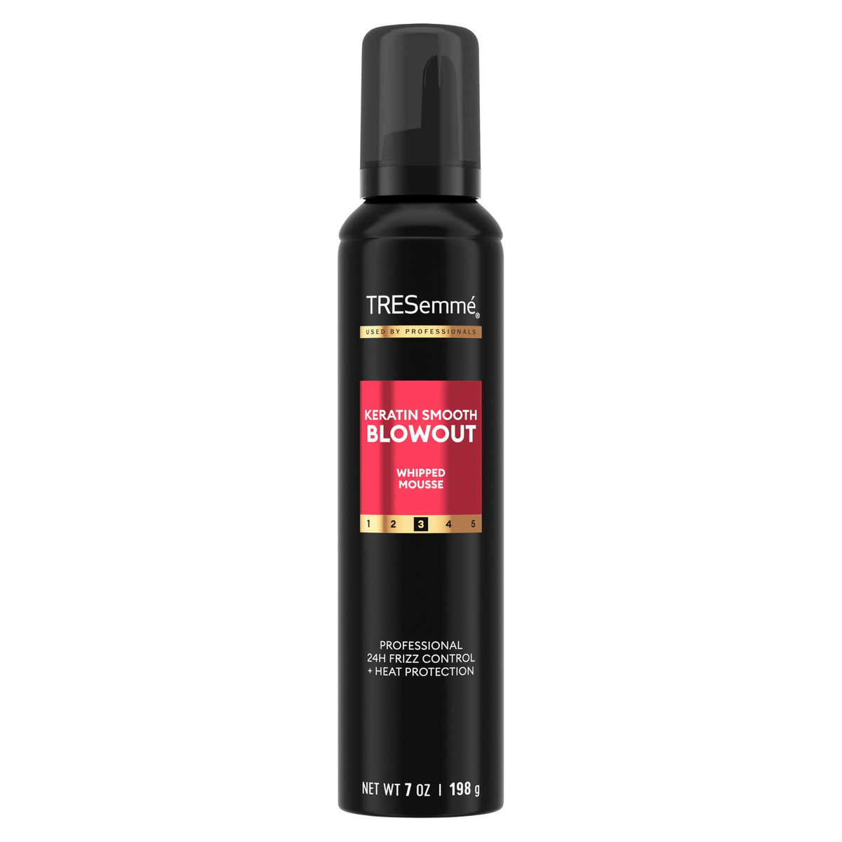 TRESemmé Whipped Mousse Keratin Smooth bottle showing instant hydration and lift