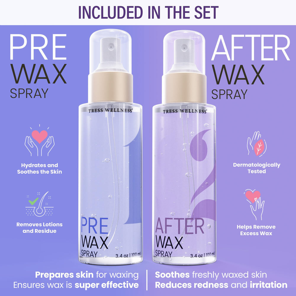 Tress Wellness after-wax spray close-up hydrates post-wax skin