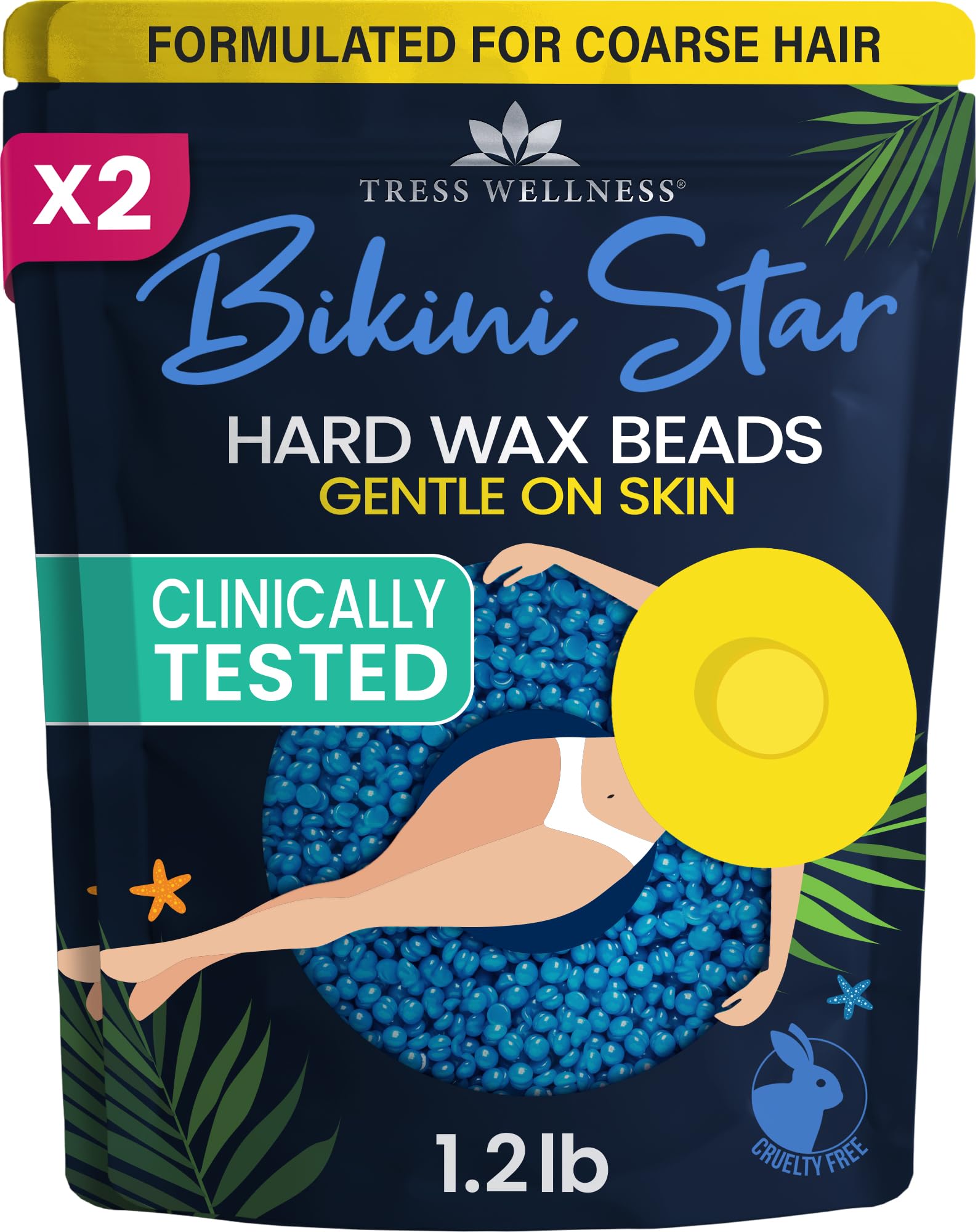 Tress Wellness bikini wax beads kit for smooth at-home waxing.