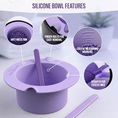 Tress Wellness silicone melting bowl ideal for precise wax melting and easy portioning