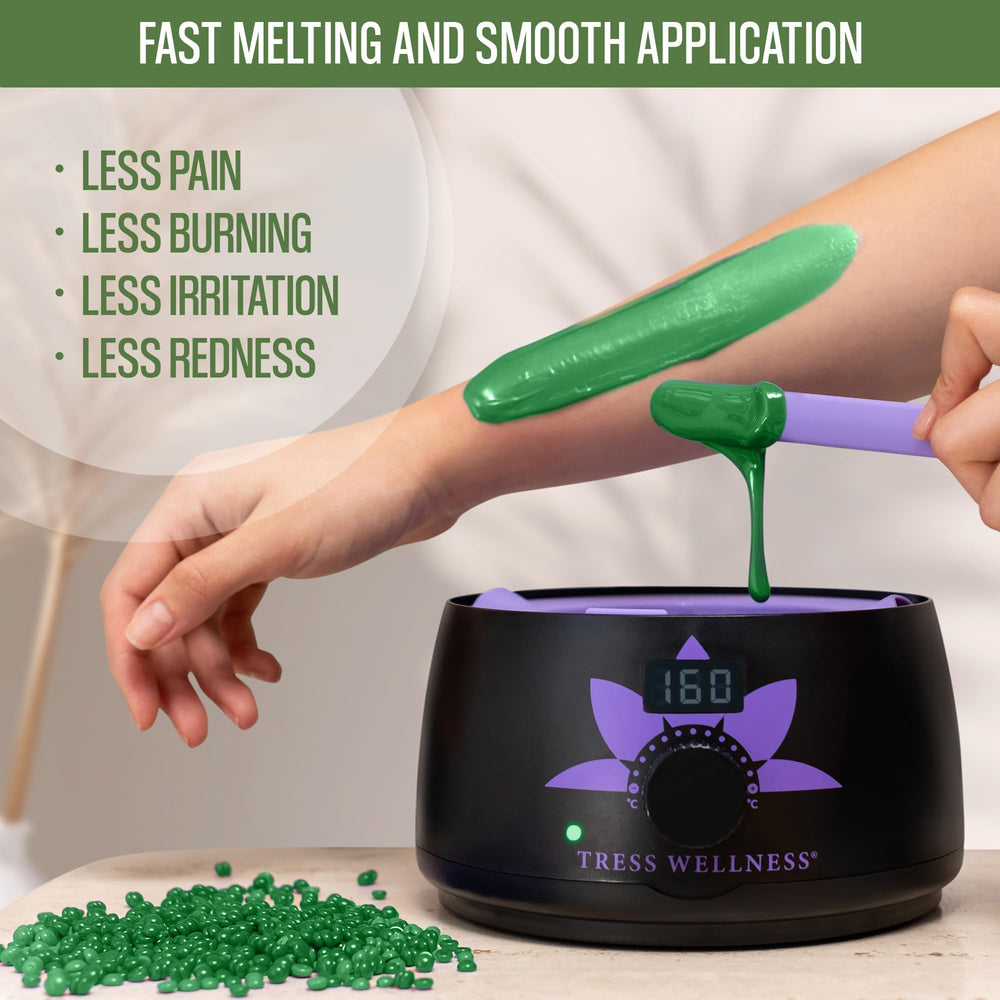 Tress Wellness temperature-controlled wax for comfortable home sessions