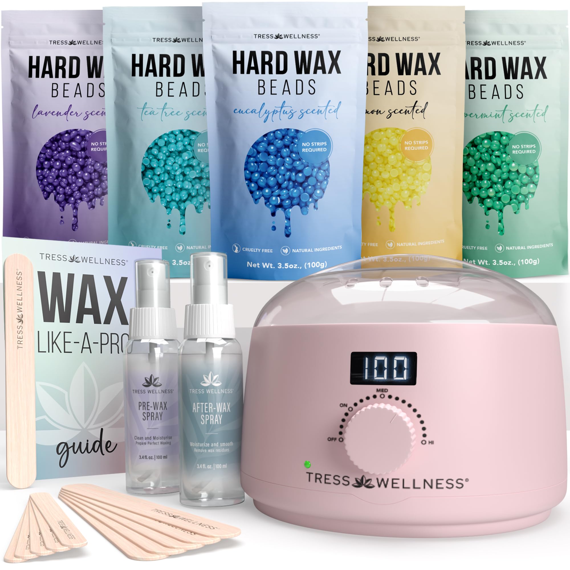 Tress Wellness waxing kit digital warmer for precise temperature control
