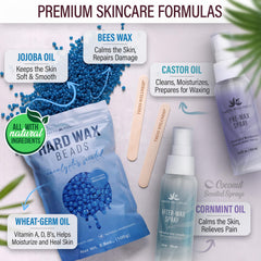 Tress Wellness pre-wax spray prepping skin for waxing