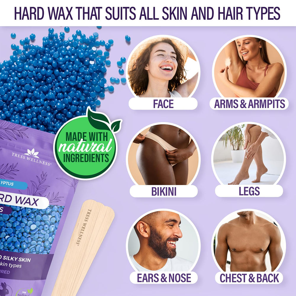 Tress Wellness waxing sticks in large and small sizes for clean application