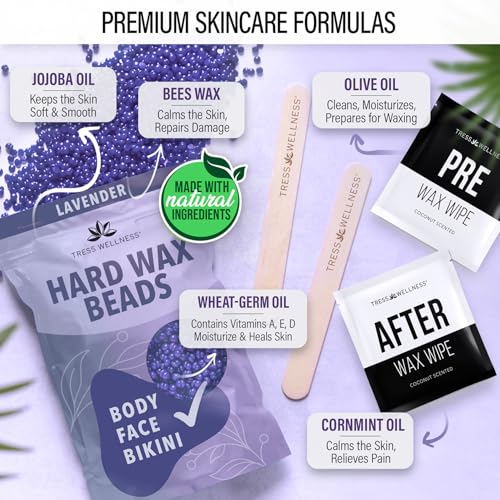 Tress Wellness large and small waxing sticks for clean, controlled application