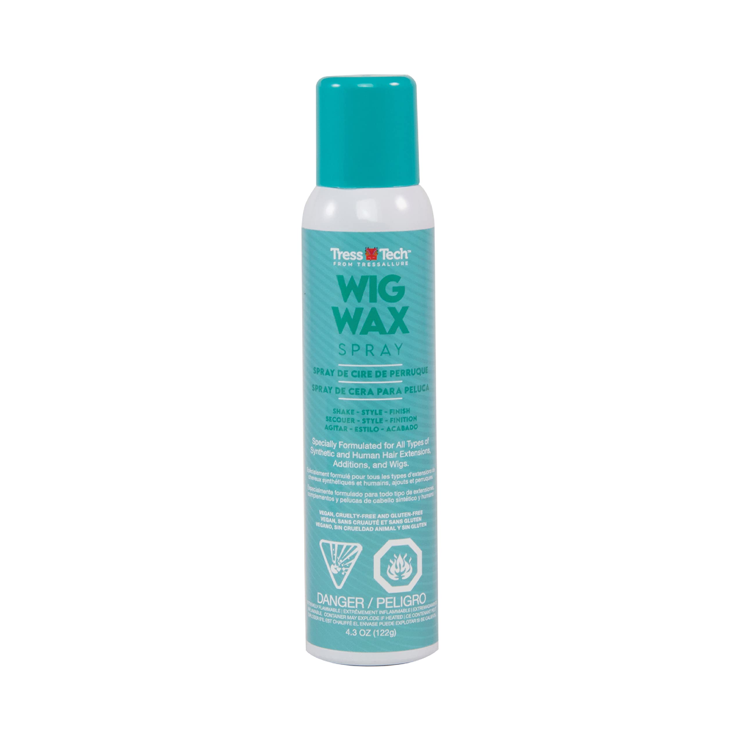 Tressallure TressTech Dry Spray Wig Wax defines wigs with flexible hold
