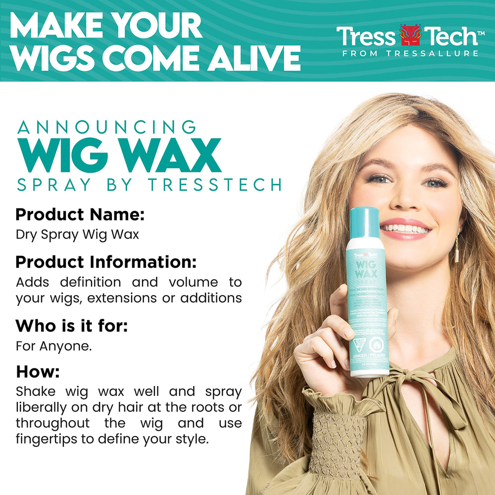 Tressallure TressTech Dry Spray Wig Wax adds instant volume to wigs