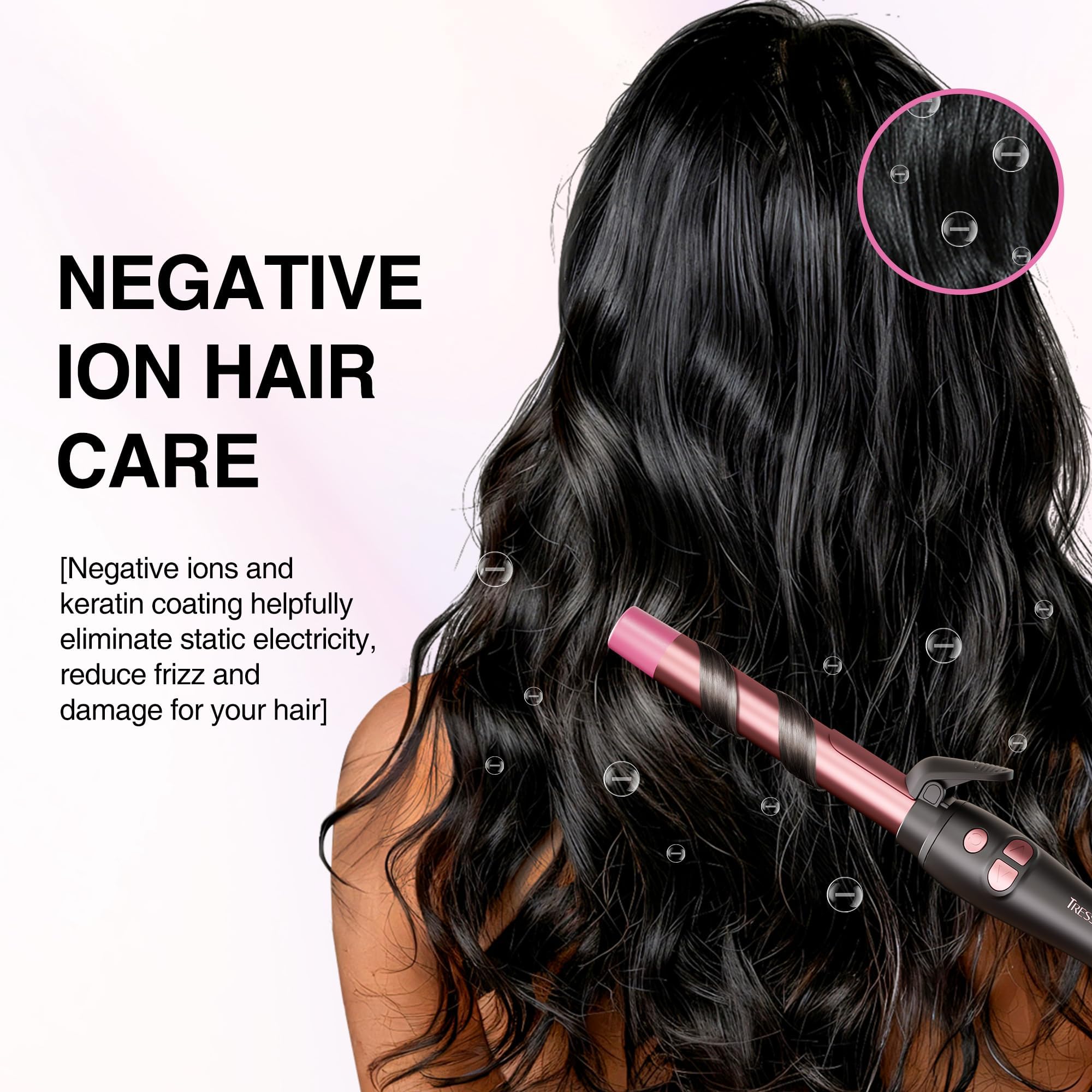 Tresses Touch lightweight handle enables single-handed use.