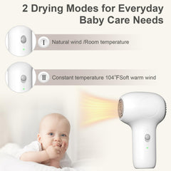 Trewf baby hair dryer showing front mesh protection for safe drying.