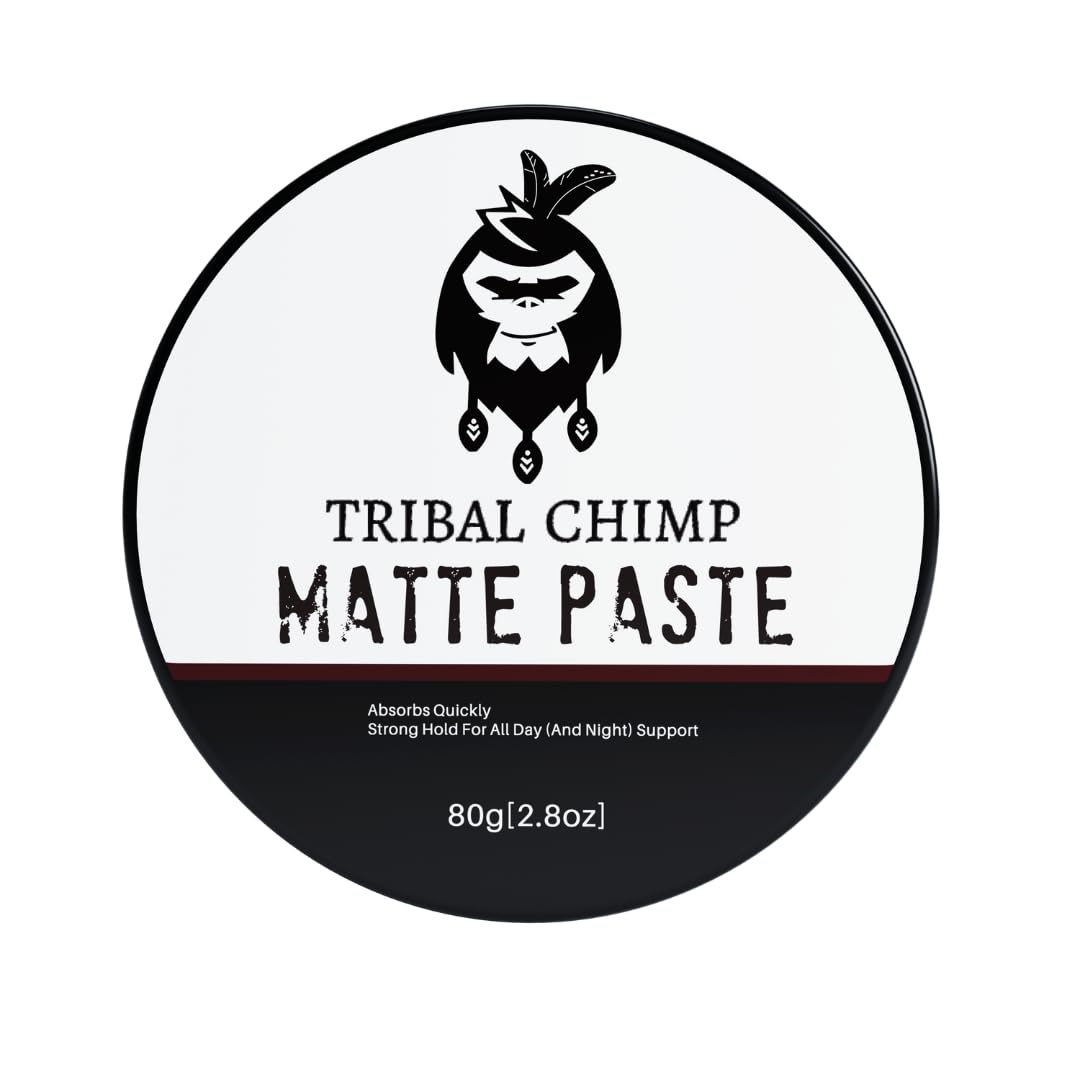 Pasta modeladora Tribal Chimp para cabello con fijación estructurada.