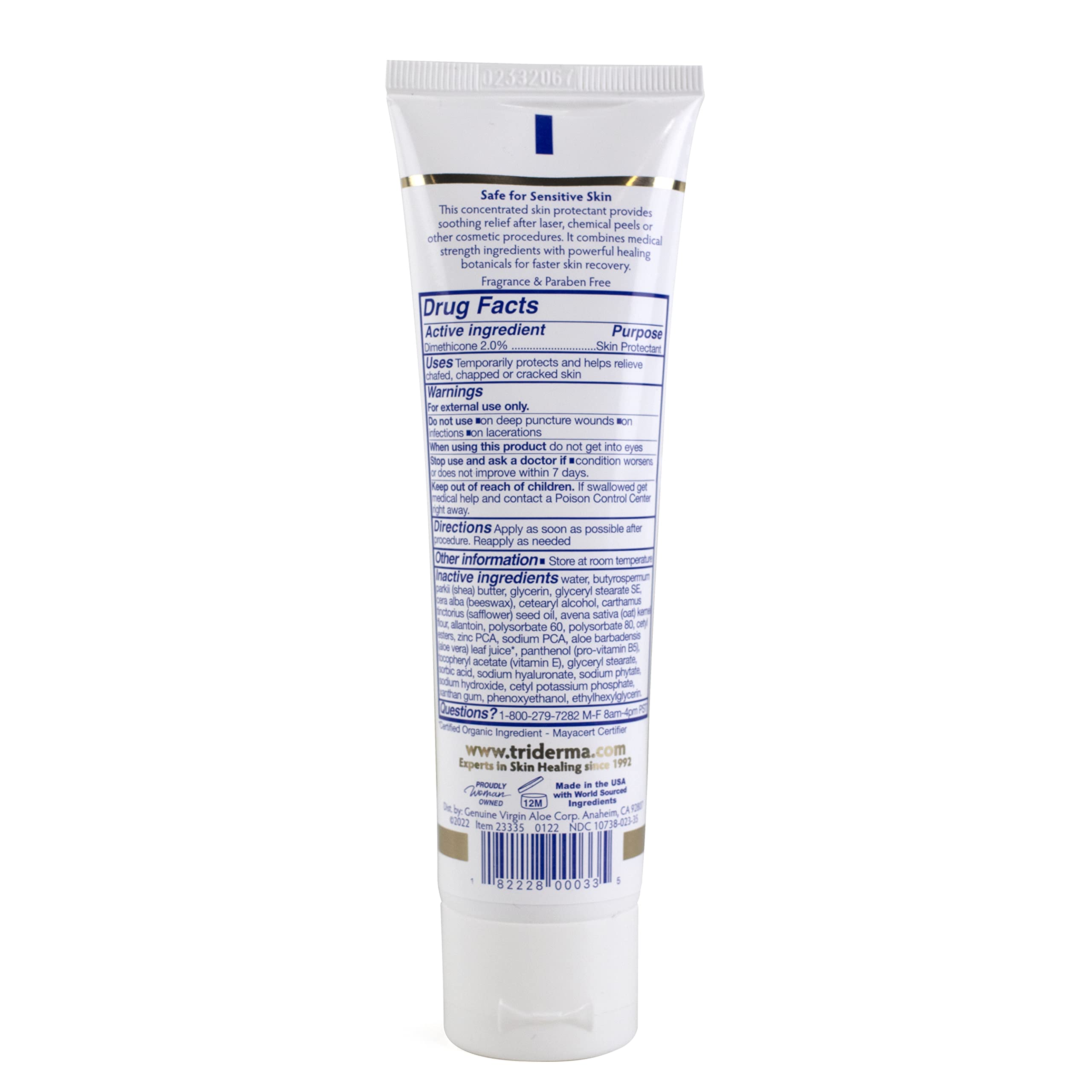 TriDerma post-laser cream pump shows convenient application after sessions