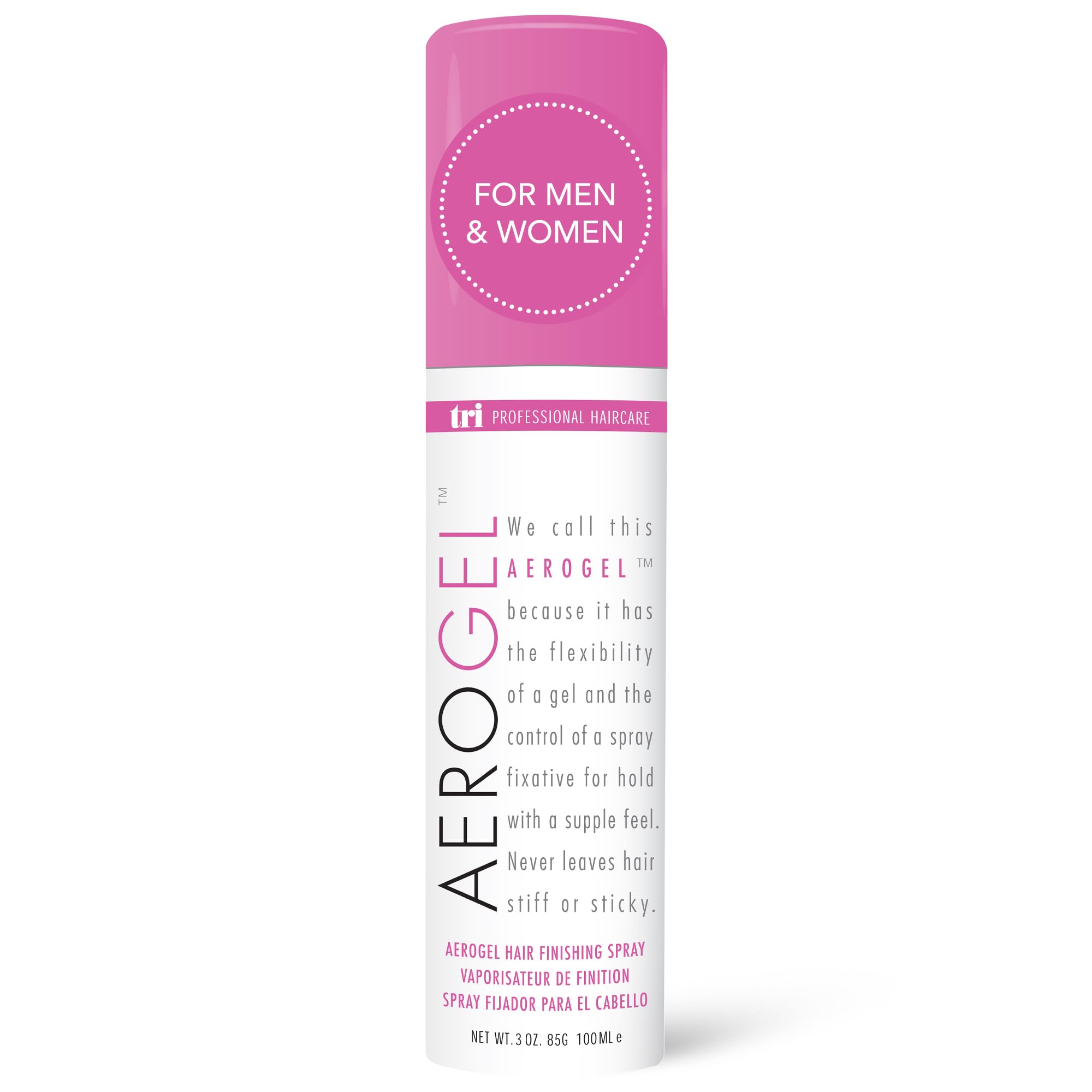 TRIDESIGN Aerogel Hairspray fijación fuerte y flexible para un peinado duradero