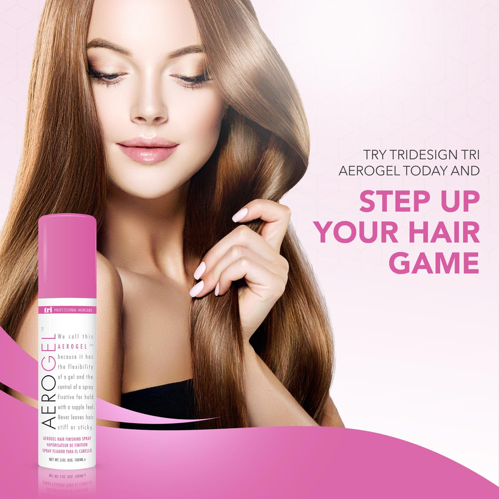 TRIDESIGN Aerogel Hairspray acabado limpio sin residuos grasos