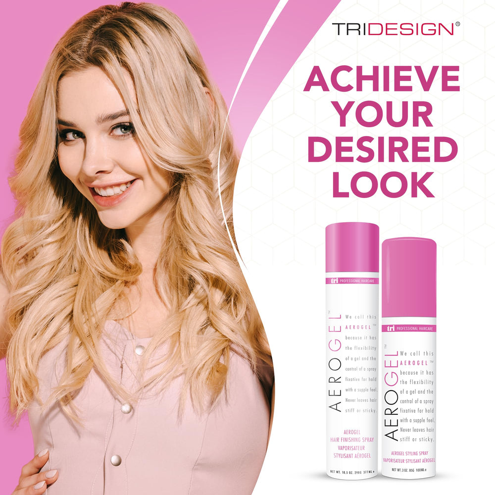 TRI Design Aerogel non sticky finish leaves hair touchable and fresh