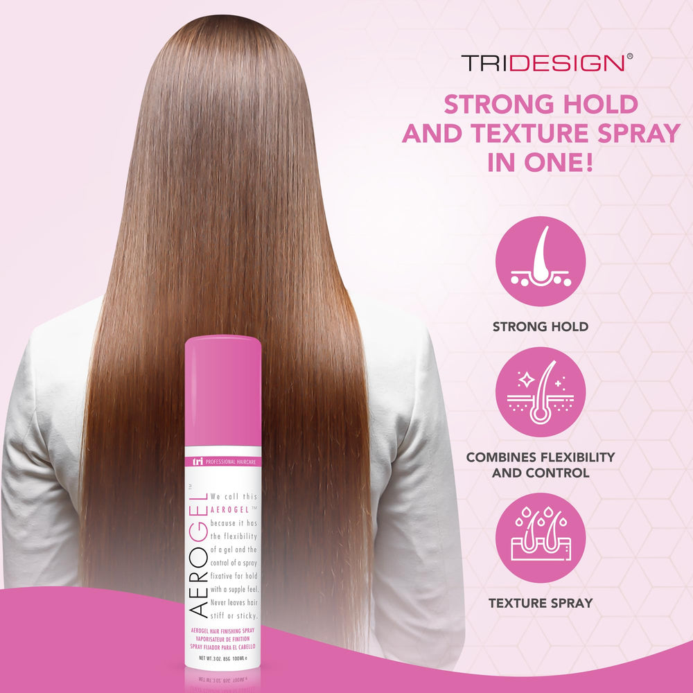 TRIDESIGN Aerogel Hairspray para rizos y lisos con control ligero