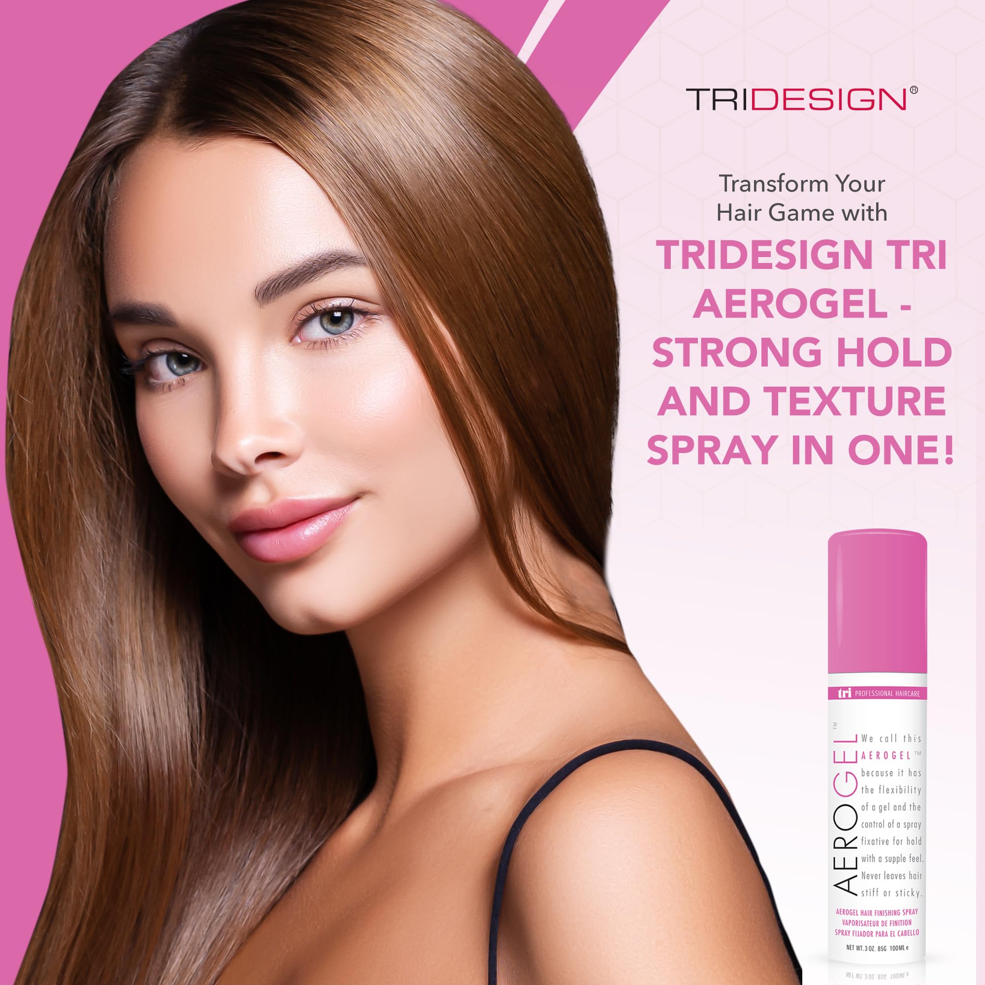TRIDESIGN Aerogel Hairspray tamaño de viaje para retoques rápidos