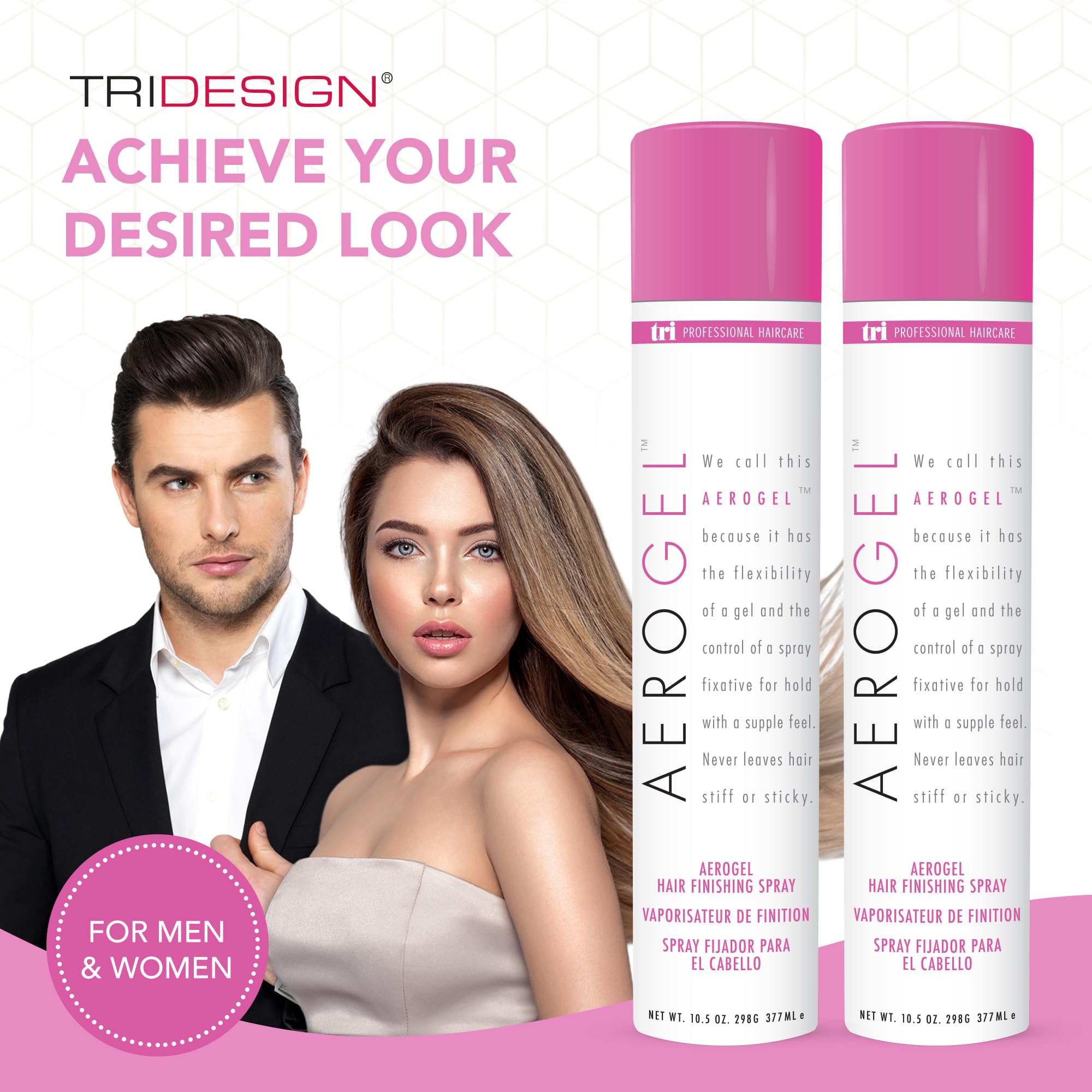 TRIDESIGN Aerogel travel-pack ready for on-the-go spray.