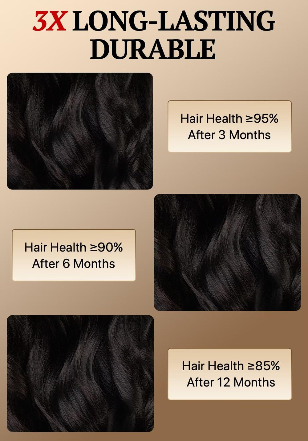 Triippy styling-ready look demonstrates seamless blend with natural leave-out.