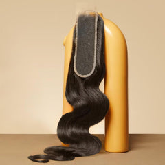 Triippy raw hair 2x6 HD lace closure with body wave for natural blend and reduced shedding