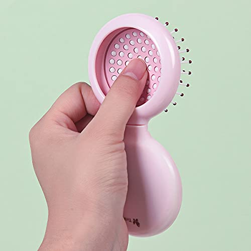 Trikeel pink folding brush ready for purse or backpack