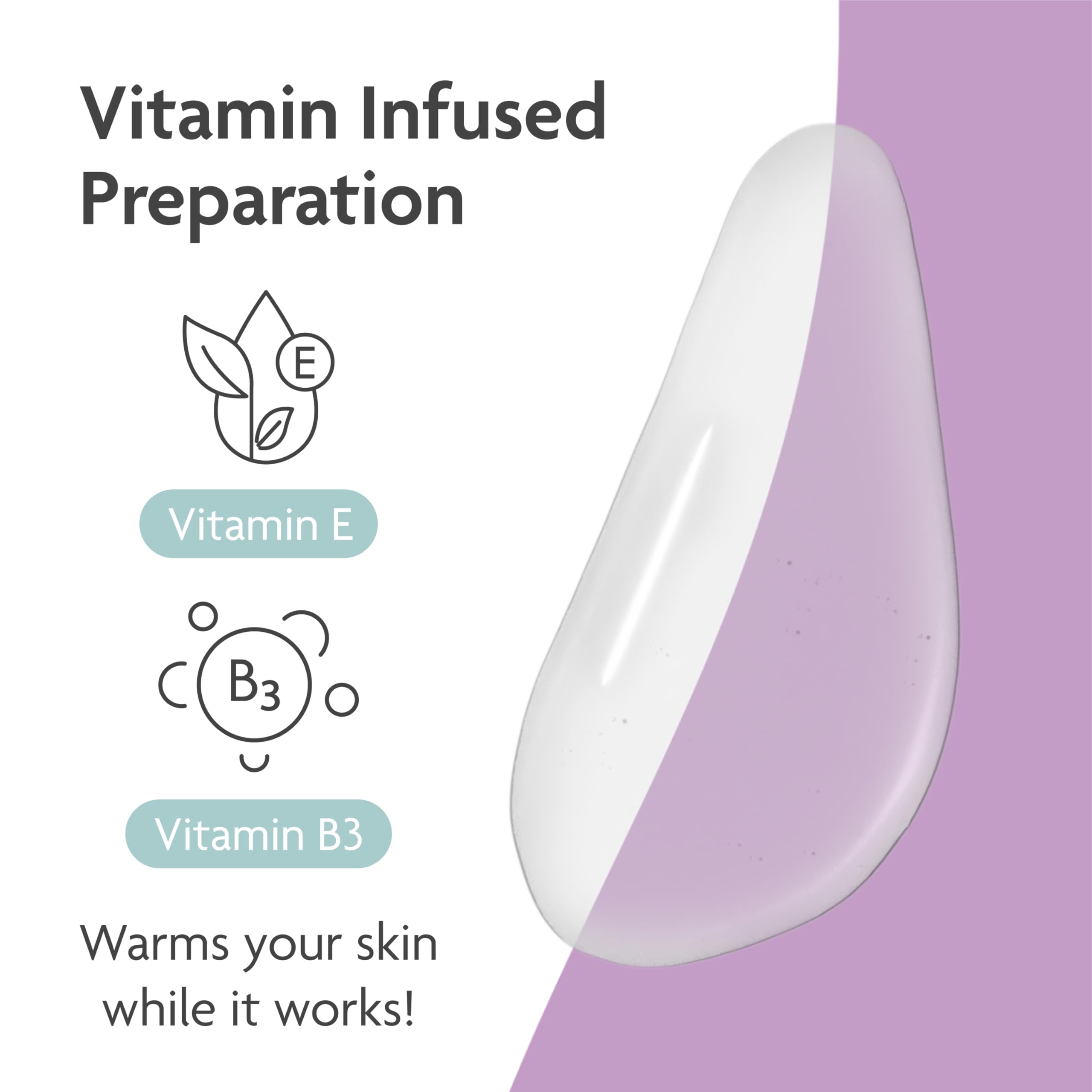 Vitamin-infused formula with niacinamide and vitamins C, A, E for hydrated skin