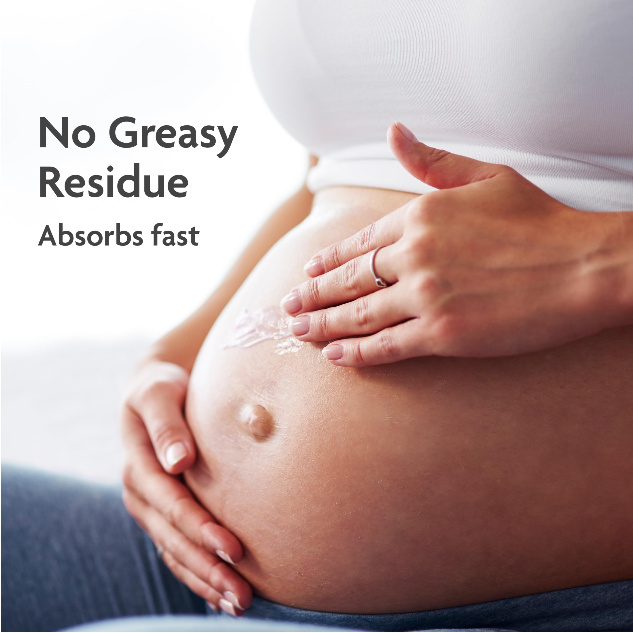 TriLASTIN pregnancy skin care routine on a flat surface for daily use guidance.