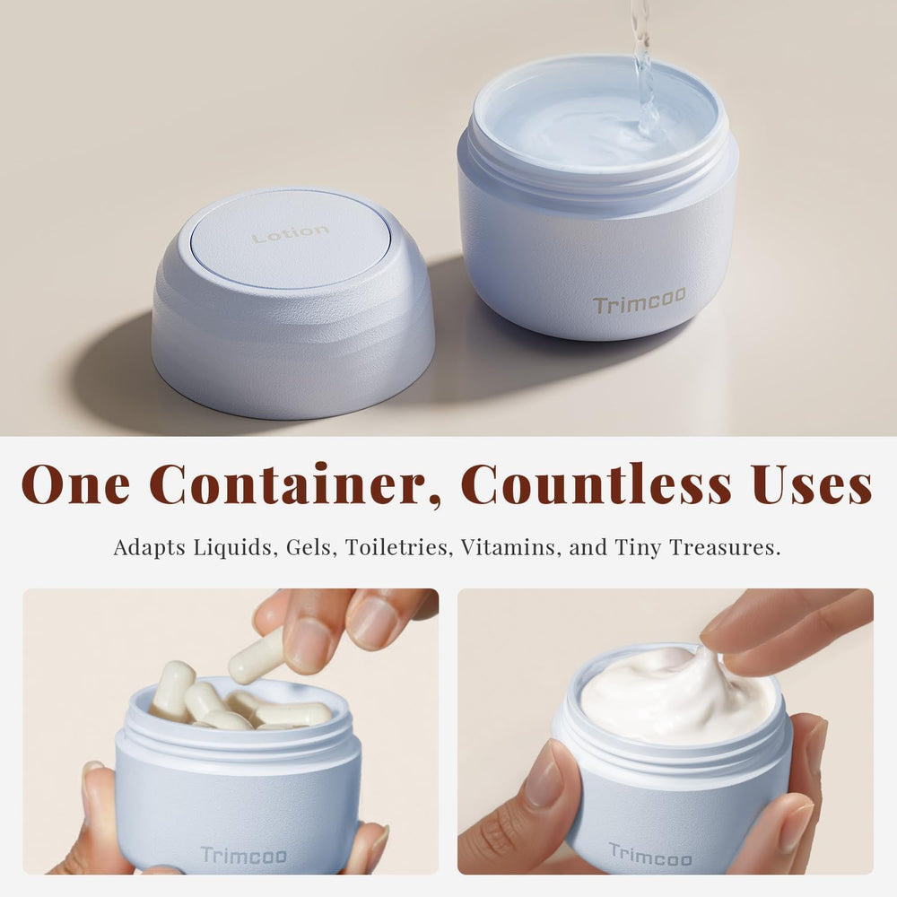 Three 30ml bottles offer convenient, refillable skincare storage.