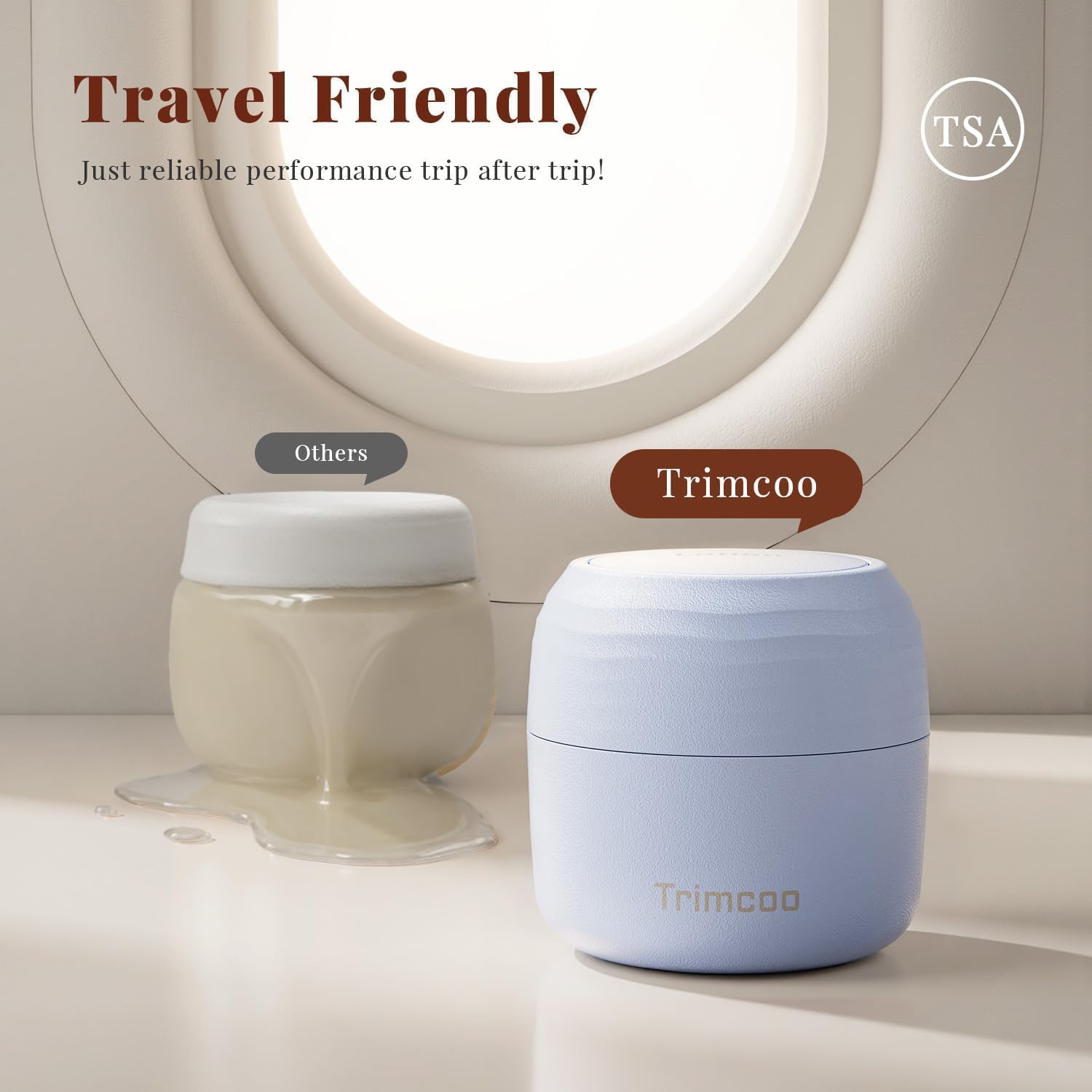 Ultra-wide mouth makes filling and cleaning easy after a workout or flight.