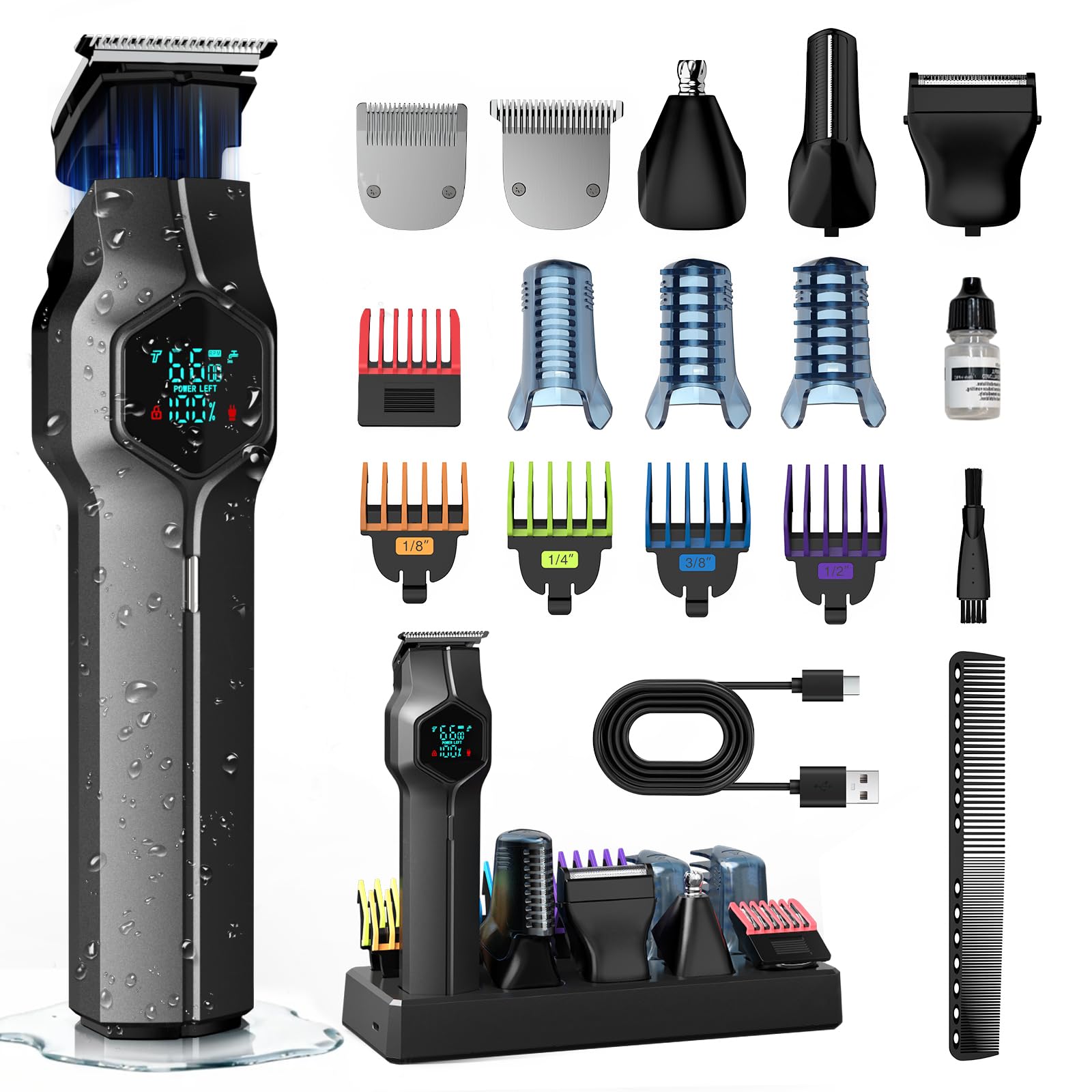TRIMX beard trimmer with magnetic heads for precise switching during grooming