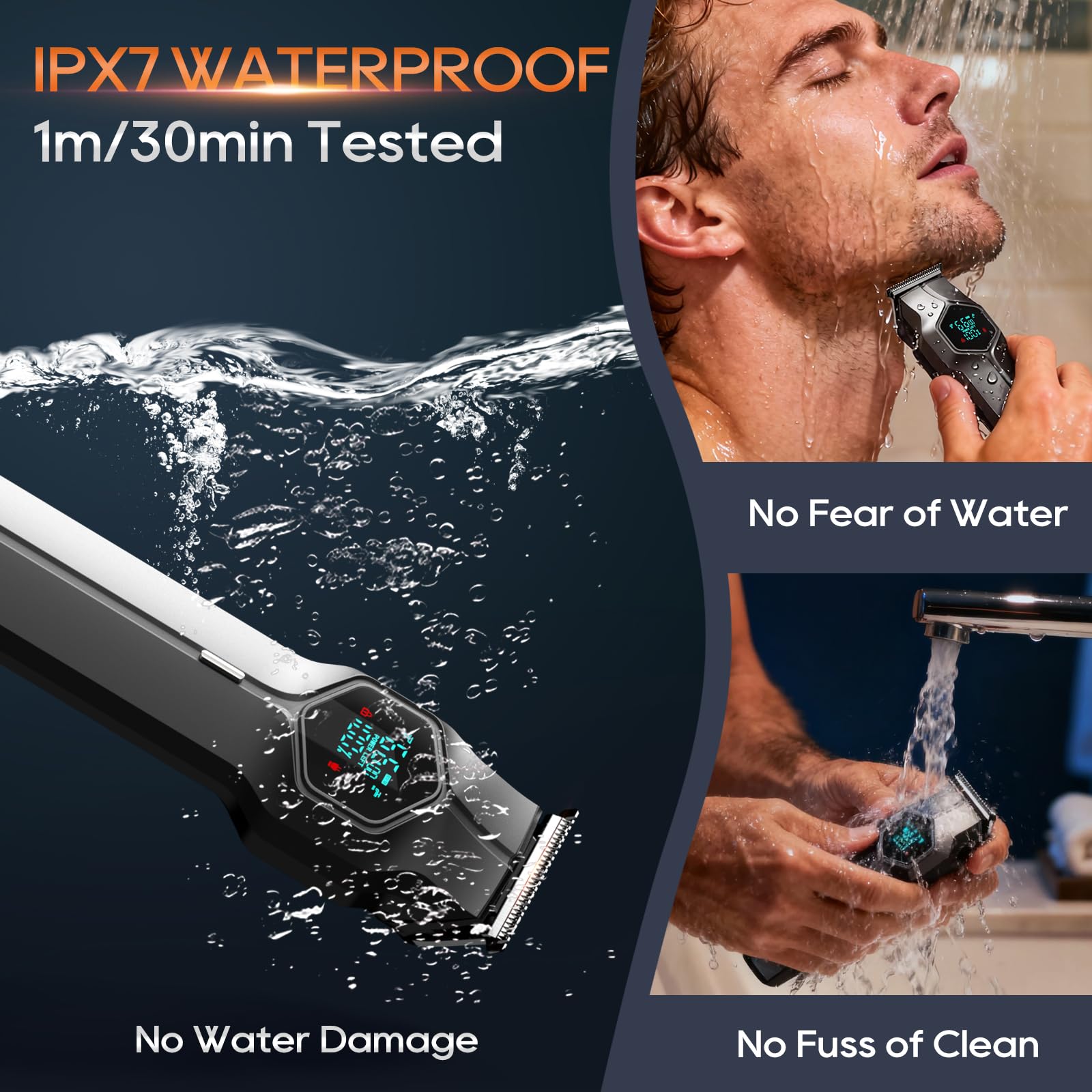 TRIMX IPX7 waterproof design ideal for quick in shower touch ups