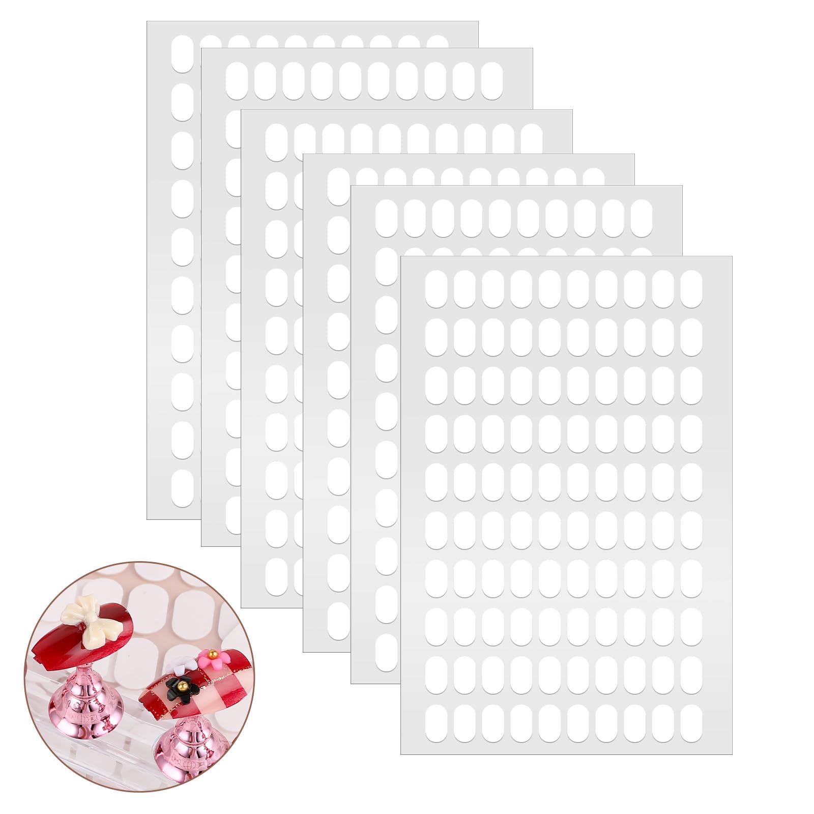 Trinkrittey, cinta doble cara de uñas, 600 piezas para exhibidores.
