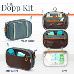 TRIPPED Travel Gear mesh pockets expand to hold cosmetics, tools, and gadgets.