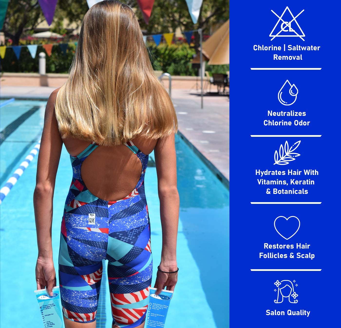 TRISWIM champú, etiqueta limón mango, aroma cítrico refrescante para el cabello