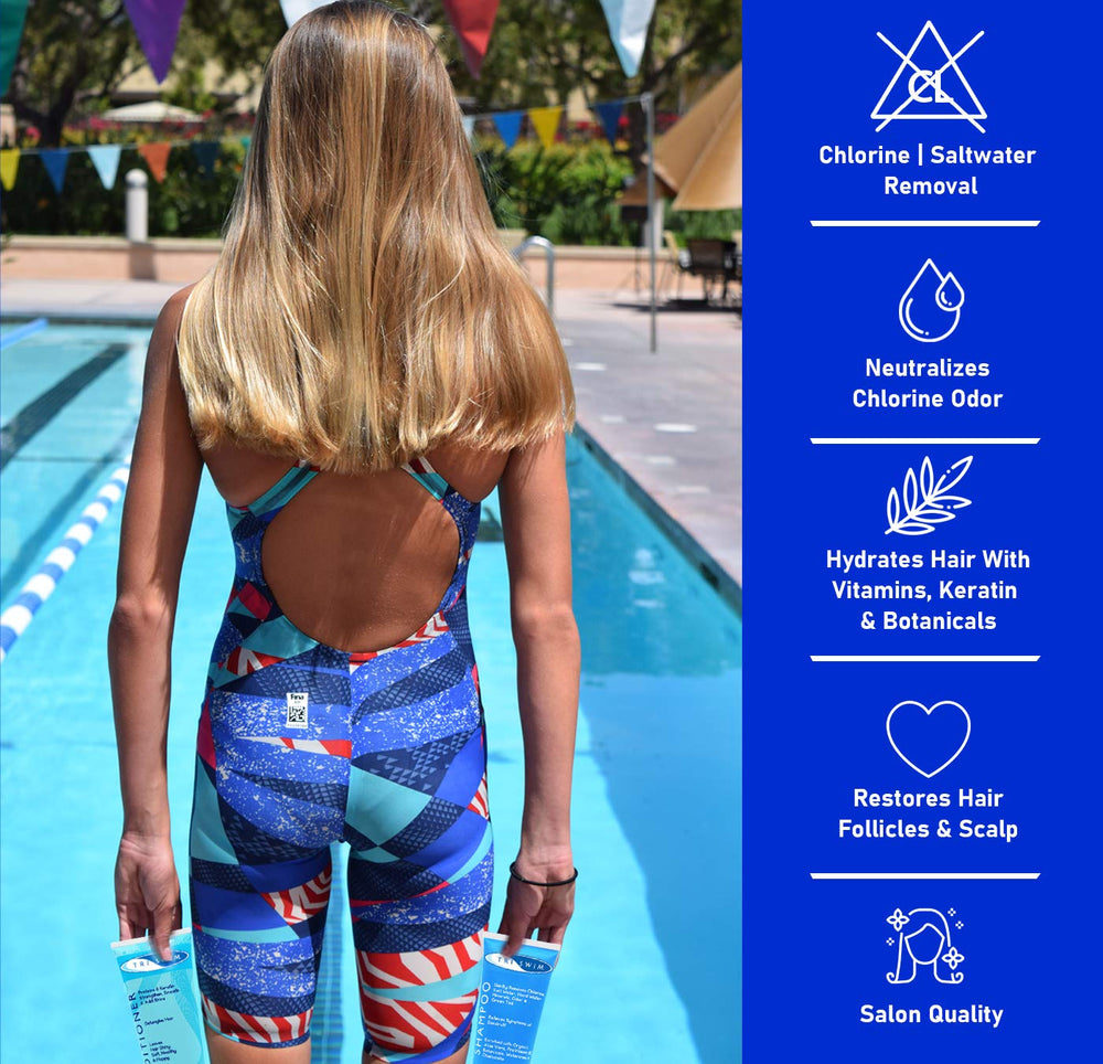 TRISWIM champú, etiqueta limón mango, aroma cítrico refrescante para el cabello