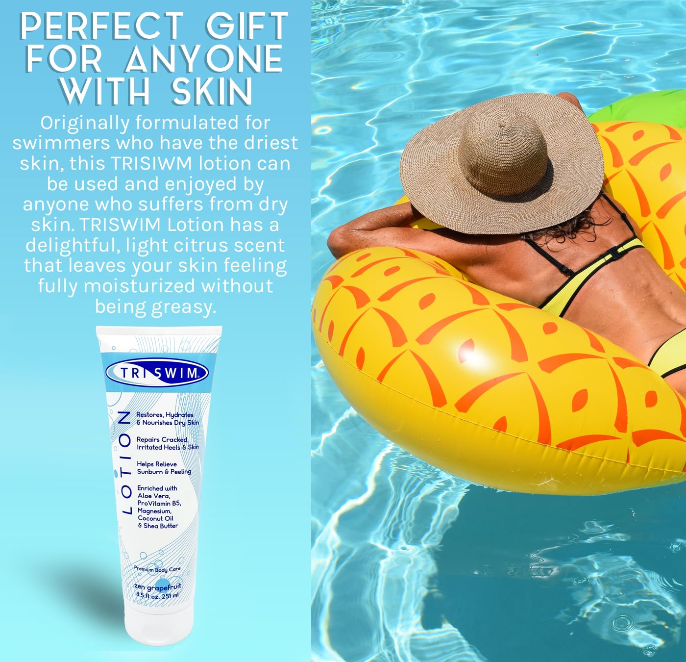 TRISWIM loción olor cítrico pomelo: aroma suave para la familia.
