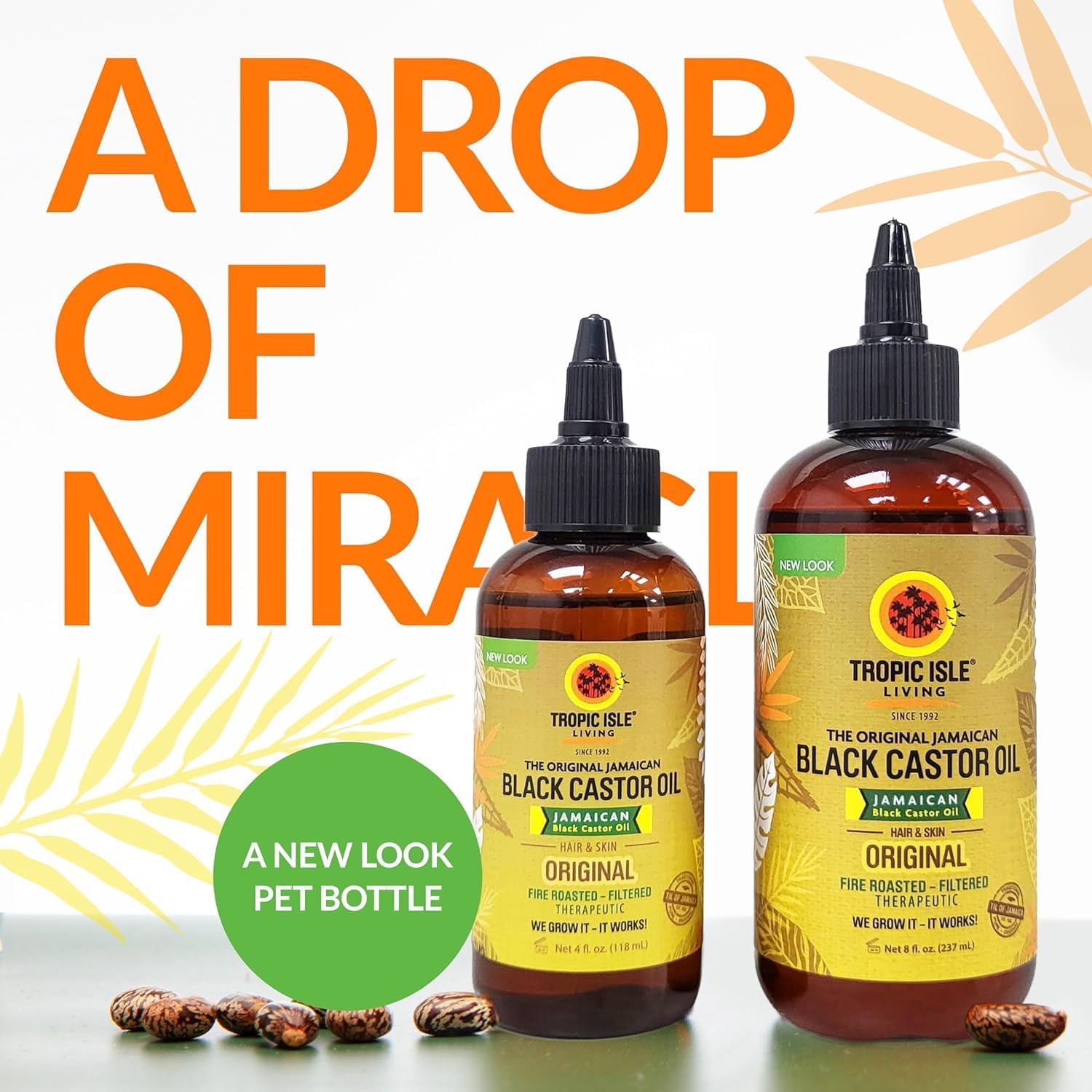 Tropic Isle Living Jamaican Black Castor Oil supports lashes for fuller-looking eyes
