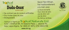 Tropical Naturals Dudu Osun soap lather demonstrating a simple daily skincare routine.