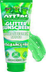 Protector solar Tropical Ott3rs brillo-botella, SPF 50 para piel sensible.
