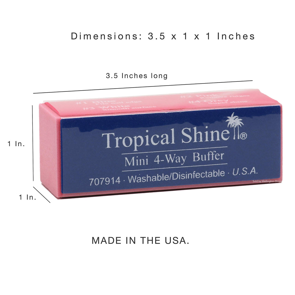 Tropical Shine Mini 4 Way Buffer Block portable travel case for on-the-go nail care.