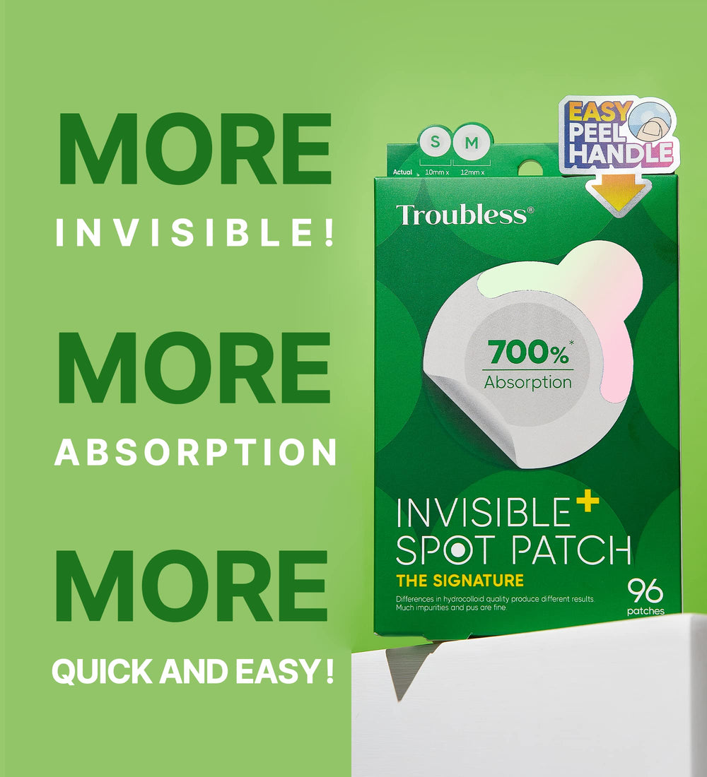 Centro hidrocoloide de Troubless para absorber impurezas.