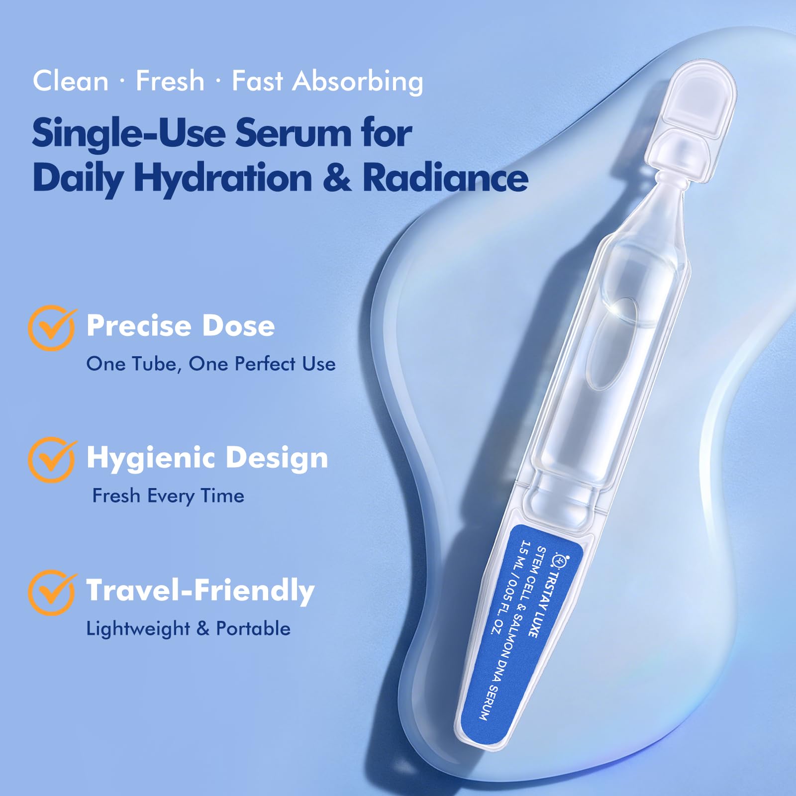 TRSTAY LUXE serum application scene after microneedling