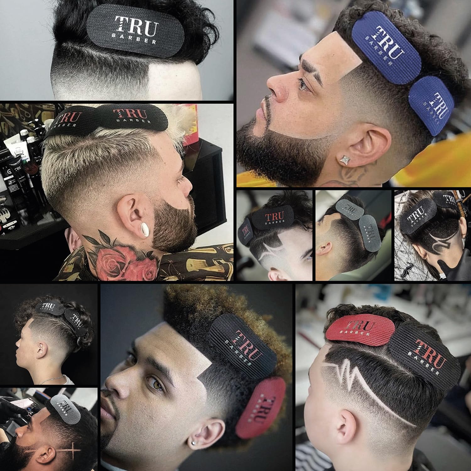 Lightweight TRU BARBER Grippers stay comfortable during braiding and updos.