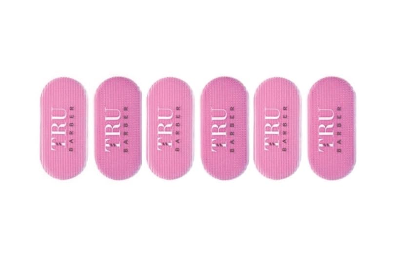 TRU BARBER pink hair grippers 6-pack keep hair secure during styling.