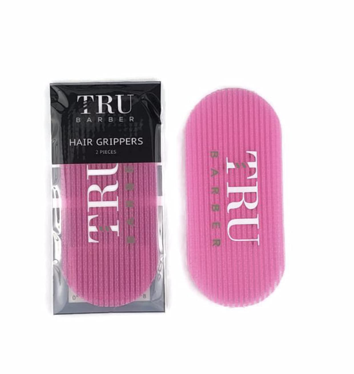 TRU BARBER non-slip clip with sectioning grip for precise cutting.