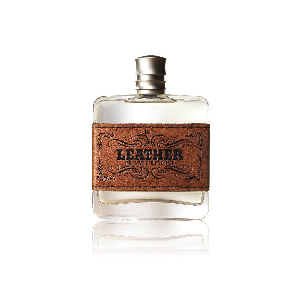 Tru Fragrance Beauty sun-worn leather texture close-up of authentic notes.