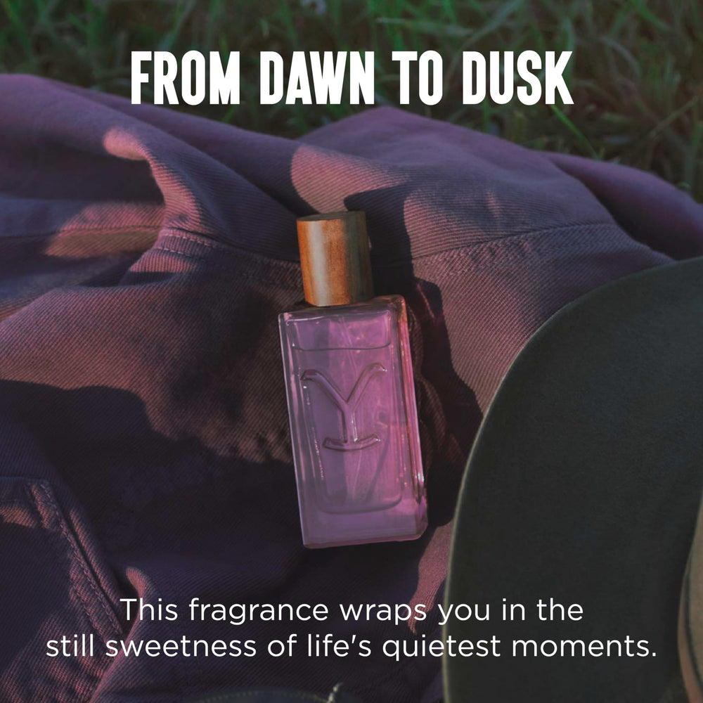 Tru Fragrance Beauty Yellowstone Dusk closeup notes jasmine highlights a glamorous evening hint
