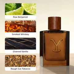 Tru Western Yellowstone Ride bottle closeup emphasizes bergamot note for freshness.