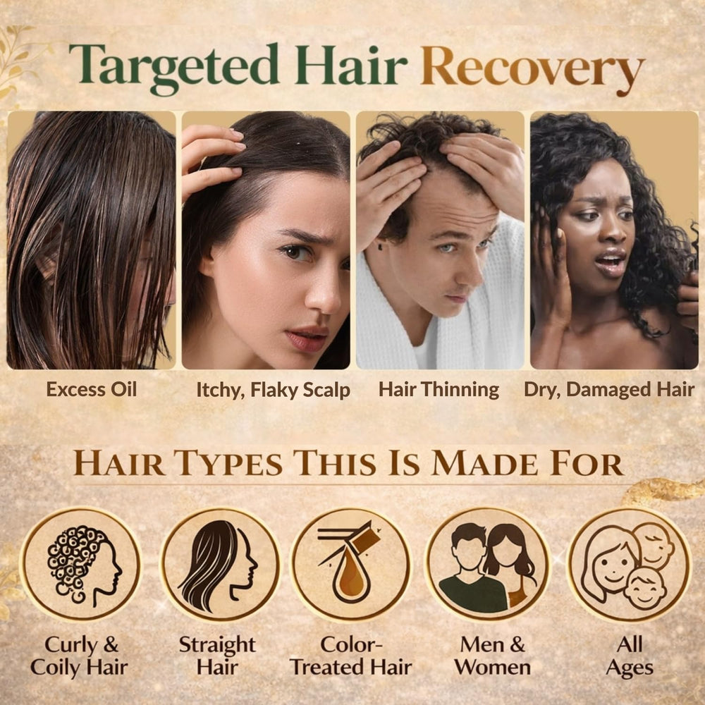 TRUÉ PURSUÉ Batana Oil Shampoo, en mano; aplicación suave para cabello fino.