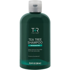 True+Real Champú Árbol de Té: botella en ducha para limpieza suave diaria.