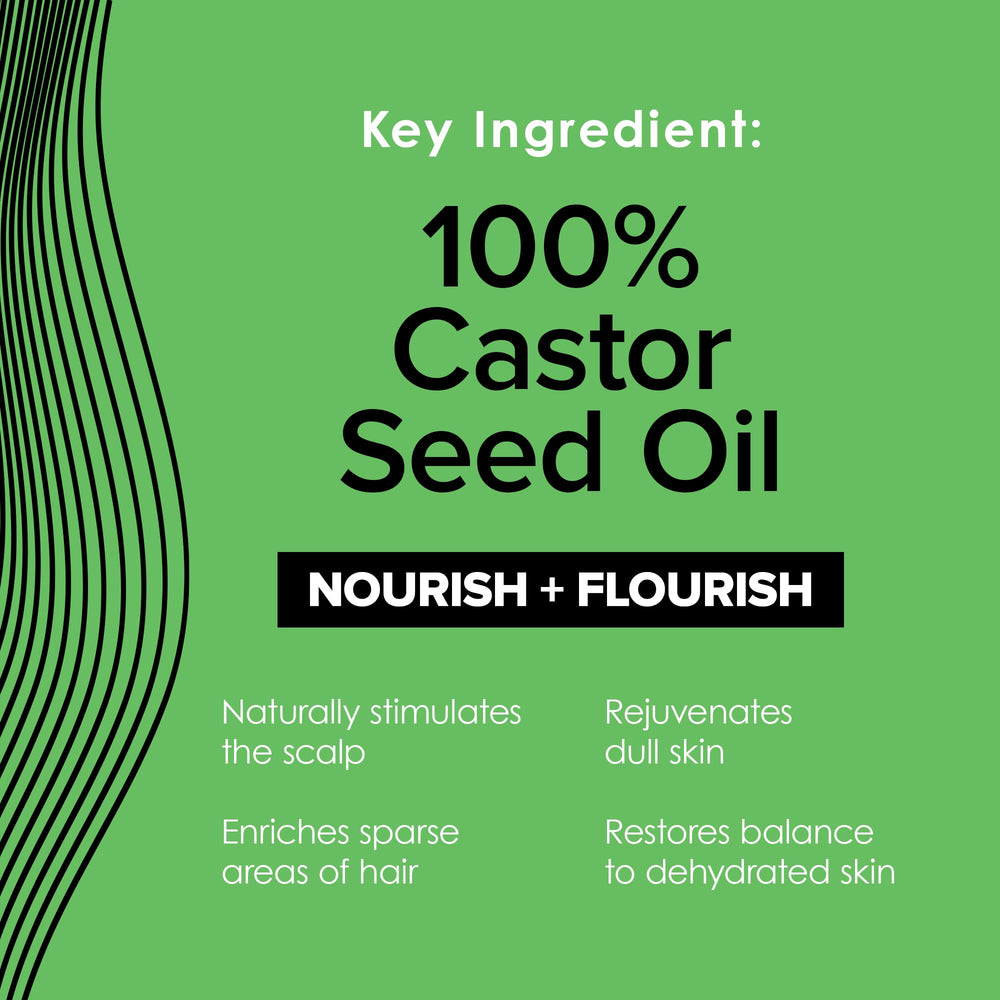 True+Real castor oil eyelashes brows care depicts nightly conditioning benefits.
